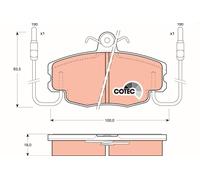 TRW Kit pastiglie freni Anteriore per RENAULT CLIO I (B/C57, 5/357) 5 (122)