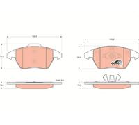 TRW Kit pastiglie freni Anteriore per VW Polo Hatchback (6R1, 6C1) GDB1605