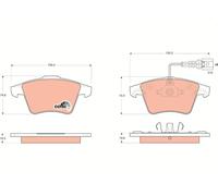 TRW Kit pastiglie freni Anteriore per VW Touareg (7LA, 7L6, 7L7) GDB1651