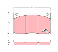 TRW Kit pastiglie freni per JAGUAR Coupe GDB585