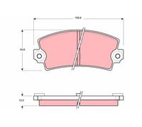 TRW Kit pastiglie freni per LANCIA BETA Coupé (828BC) GDB155