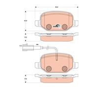 Set di pastiglie freno TRW GDB1881, posteriore