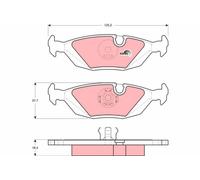TRW Kit pastiglie freni Posteriore per BMW 3 Sedan (E30) 3 Cabrio (E30) GDB299