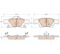 TRW Kit pastiglie freni Posteriore per JEEP GRAND CHEROKEE IV (WK, WK2) GDB4448