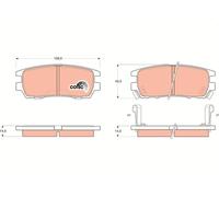 TRW Kit pastiglie freni Posteriore per MITSUBISHI PAJERO II (V3W, V2W, V4W)