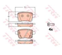 TRW Kit pastiglie freni Posteriore per OPEL Corsa E Hatchback (X15) Adam (M13)