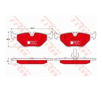 TRW Kit Pastiglie Freno a Disco Posteriore per BMW 3er Compatto 316 Ti 318 Saab