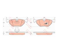 TRW Kit Pastiglie Freno a Disco Posteriore per BMW 5er 523i 520i Alpina B10