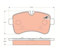 TRW Set di pastiglie freno GDB1748 per IVECO Daily III/IV (1999-2009) posteriore – Set 4