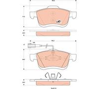 TRW Kit pastiglie freno, Freno a disco GDB1865