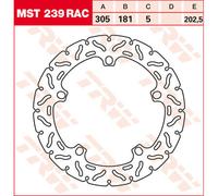 TRW Lucas Brake disc MST239RAC,rigido
