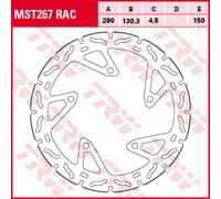 TRW Lucas Brake disc MST267RAC,rigido