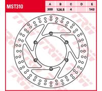 TRW Lucas Brake disc MST310, rigido