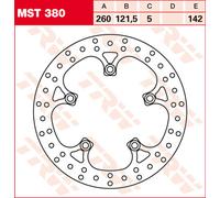TRW Lucas Brake disc MST380, rigido