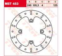 TRW Lucas Brake disc MST453, rigido