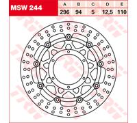 TRW Lucas Dischi Freno MSW244, FLOTTANTE