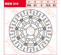 TRW Lucas Freno disco MSW215, galleggiante