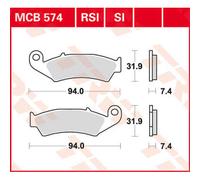 TRW Lucas Freno pad MCB574