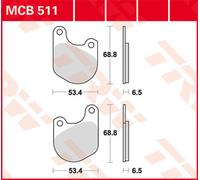 Trw Allround Organic Standard Harley Davidson Fx 1200 Super Glide 77 Front Brake Pads Nero