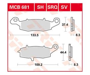 TRW Lucas MCB681SV Pastiglie freno sinterizzate