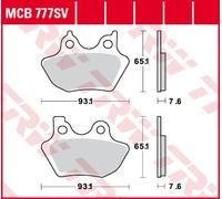 TRW Lucas MCB777SV Pastiglie freno sinterizzate