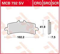 Set di pastiglie freno TRW MCB792 senza patente stradale