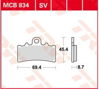 TRW Lucas MCB834SV Pastiglie freno sinterizzate
