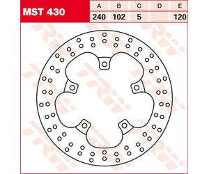 TRW Lucas MST430 Disco freno rigido