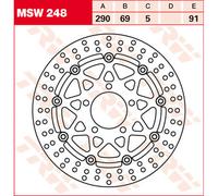 TRW Lucas MSW248 Disco dei freni galleggiante
