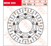 Trw Mst243 Wave Brake Disc Argento