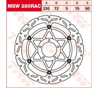 TRW Lucas MSW280RAC Disco dei freni galleggiante
