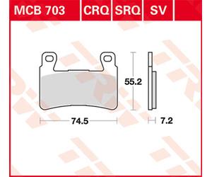 TRW Lucas Racing gomma MCB703CRQ
