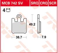 TRW Lucas Racing gomma MCB742CRQ