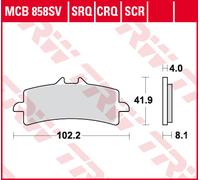 TRW Lucas Rivestimento Sinterizzato MCB858SV