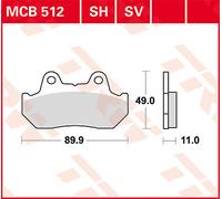 TRW MCB512 BRAKE PAD ALLROUND ORGANIC STANDARD HONDA CX 650 C CUSTOM 1984