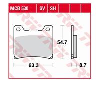 Set di pastiglie freno, freno a disco LUCAS TRW MCB530