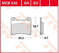 TRW MCB530SH BRAKE PAD SH SINTER PERFORMANCE REAR YAMAHA BT 1100 BULLDOG 2003