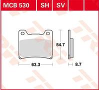 TRW MCB530SH BRAKE PAD YAMAHA FZR 600 R GENESIS 1994