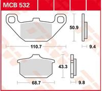 TRW MCB532 BRAKE PAD KAWASAKI GPZ 750 R NINJA 1983