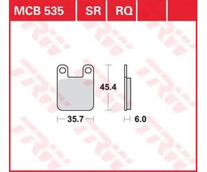 TRW MCB535 BRAKE PAD BEELINE SX 50 SUPERCROSS 2011