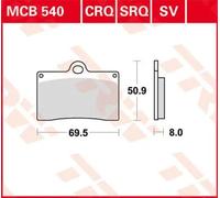 Set di pastiglie freno TRW MCB540SV