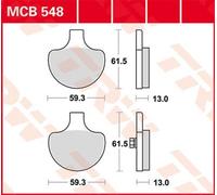 TRW Set di pastiglie freno MCB548 - Organico Allround anteriore per Harley-Davidson