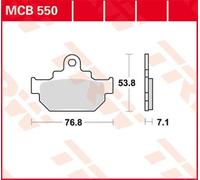 Trw Allround Organic Standard Maico Gm 250 Star 86 Brake Pads Nero