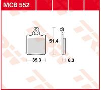 Trw Allround Standard Aprilia Climber 280 R 94 Organic Rear Brake Pads Nero