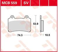 TRW MCB559 BRAKE PAD YAMAHA XVZ 1300 A ROYAL STAR BOULEVARD 2000
