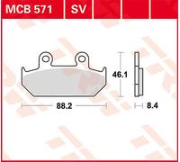 Set di pastiglie freno TRW MCB571