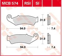 Set di pastiglie freno TRW MCB574