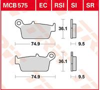 TRW MCB575EC BRAKE PAD EC-ORGANIC PER SUZUKI DR-Z 400 SM 2007