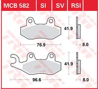 TRW MCB582 BRAKE PAD ALLROUND ORGANIC STANDARD PEUGEOT DJANGO 150 HERITAGE 2015