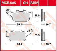 TRW MCB585 BRAKE PAD ALLROUND ORGANIC TRIUMPH TIGER 800 XC ABS 2014
